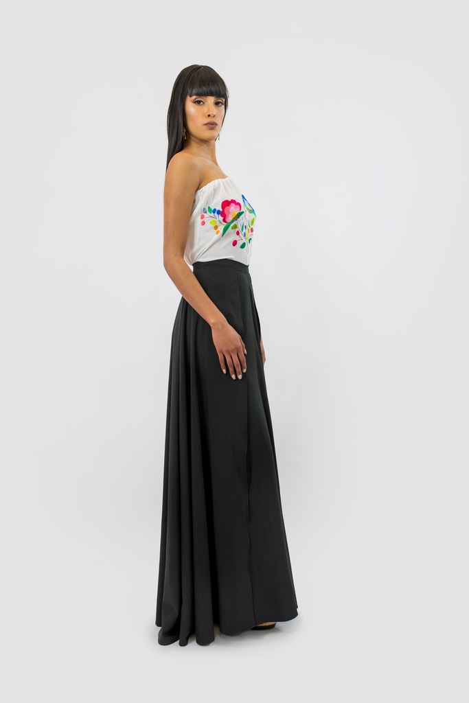 Blusa Campesina Clavelitos de 1 hombro descubierto