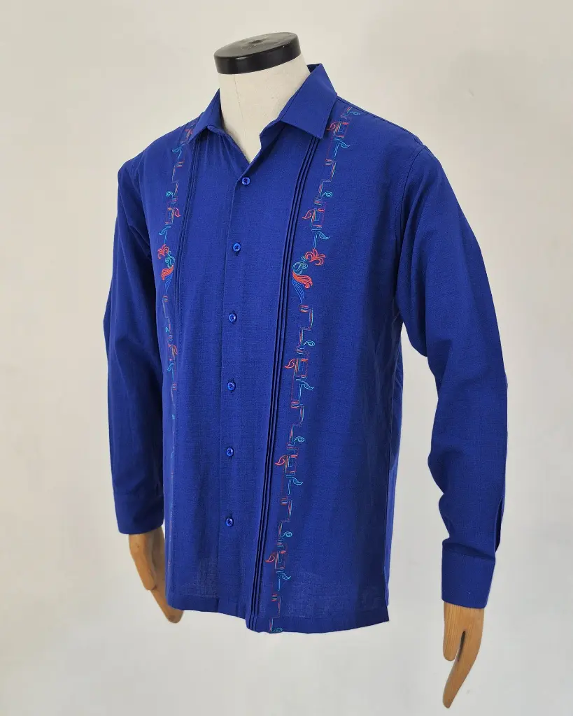 Guayabera Azul Rey Costado.webp