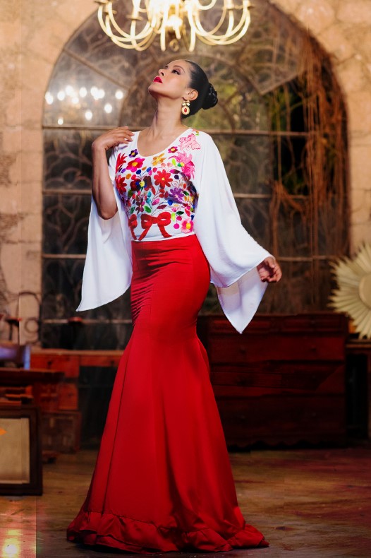 Falda Ivonne Gala (Blanco-Marfil, S)