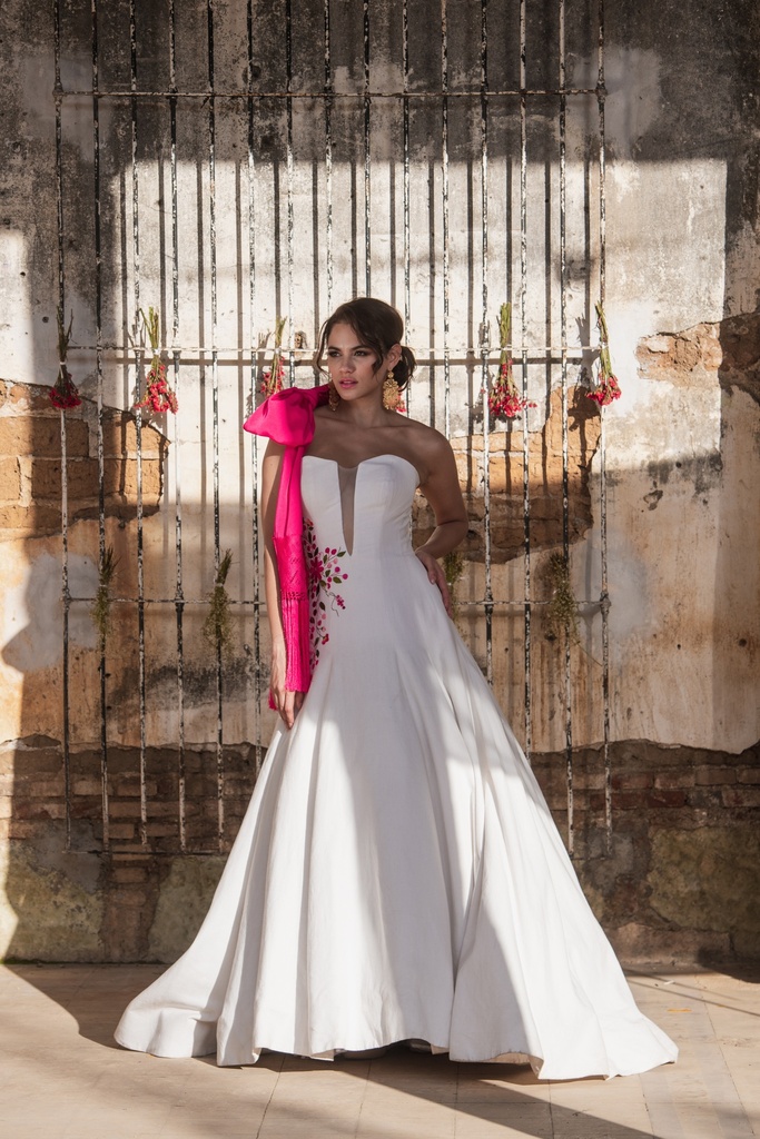 [1CCPVN025] Adriana (Telar de Pedal, Blanco-Marfil, S)