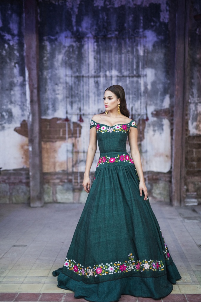 Charrería Gala (Telar de Pedal, Blanco, S)