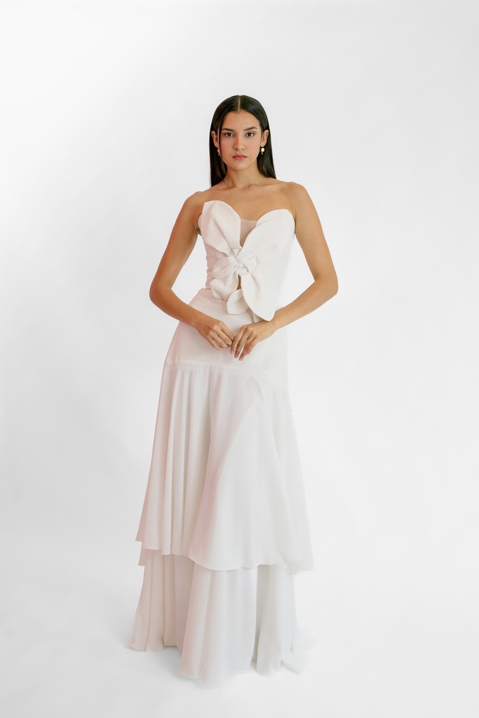 Alondra y Tulipán (Telar de Pedal, Blanco-Marfil, S)