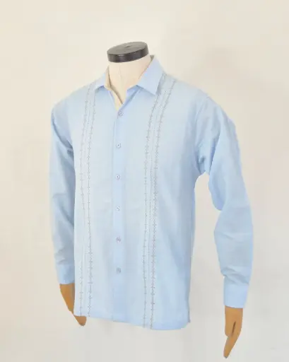 Camisa Guayabera Azul Cielo 