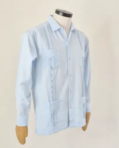 Camisa Guayabera Diplomática Azul Cielo